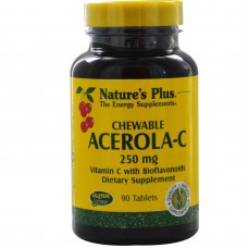 Ацерола (витамин-С), Acerola-C, Nature's Plus, 250 мг, 90 таблеток