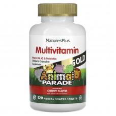 Витамины для детей, Children's Multi-Vitamin & Mineral, Nature's Plus, Animal Parade, вкус вишни, 120 животных