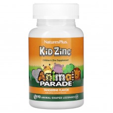 Цинк для детей, Kid Zinc, Nature's Plus, Animal Parade, вкус мандарина, 90 леденцов