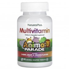 Мультивитамины и минералы для детей, Multi-Vitamin & Mineral Supplement, Nature's Plus, с разными вкусами, 90 таблеток в форме животных