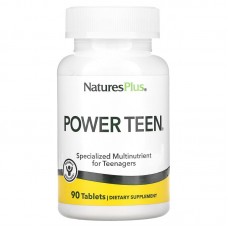 Мультивитамины для подростков, Power Teen, Nature's Plus, Source of Life, 90 таблеток