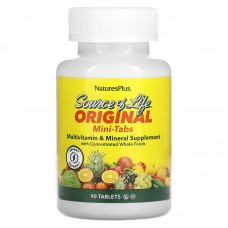 Мультивитамины и минералы, Multi-Vitamin & Mineral, Nature's Plus, Source of Life, 90 мини таблеток