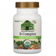 Комплекс витаминов группы В, B-Complex, Nature's Plus, Source of Life Garden, органик, 60 капсул