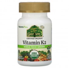 Витамин К2 (Vitamin K2), Nature's Plus, Source of Life Garden, 60 капсул