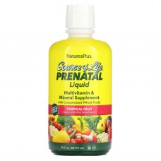 Витамины для беременных, Prenatal Liquid, Nature's Plus, тропический вкус, 887.10 мл