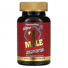 Повышение тестостерона для мужчин. Ultra T-Male, Testosterone Boost for Men, Nature's Plus, максимальная сила, 60 двухслойных таблеток
