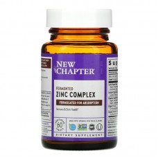 Цинк, пищевой комплекс, Zinc, New Chapter, 60 таблеток
