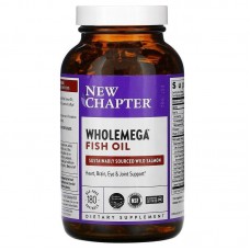 Жир аляскинского лосося, Alaskan Salmon Oil, New Chapter, 1000 мг, 180 капсул