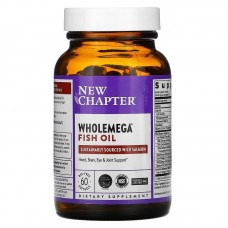 Жир аляскинского лосося, Alaskan Salmon Oil, New Chapter, 1000 мг, 60 капсул