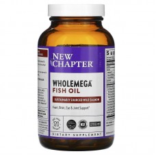 Жир аляскинского лосося, Alaskan Salmon Oil, New Chapter, 1000 мг, 120 капсул