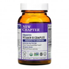 Комплекс витаминов B ферментированный, Fermented Vitamin B Complex, New Chapter, 60 веганских таблеток
