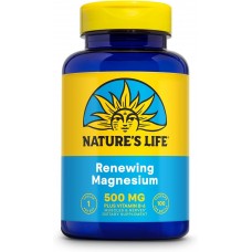 Магний и витамин В-6, Magnesium, Nature's Life, 500 мг, 100 вегетарианских капсул