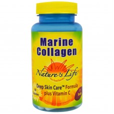 Морской коллаген, Marine Collagen, Natures Life, 60 капсул