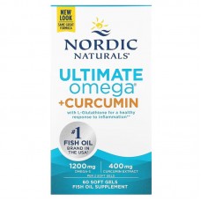 Омега и куркумин, Omega Curcumin, Nordic Naturals, 60 гелевых капсул