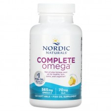 Омега 3 6 9 (лимон), Complete Omega, Nordic Naturals, 1000 мг, 120 капсул