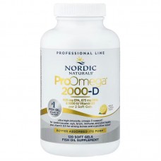 Омега-3 + витамин D-3, улучшенное поглощение, ProOmega-D, Nordic Naturals, лимон, 120 мягких гелевых капсул