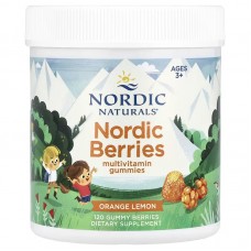 Витамины для детей от 3 лет, Multivitamin Gummies, Nordic Naturals, апельсин и лимон, 120 жевательных ягод
