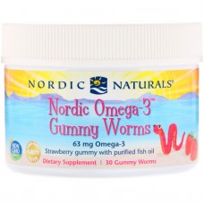 Рыбий жир для детей (клубника), Omega-3 Gummy, Nordic Naturals, 30 желе