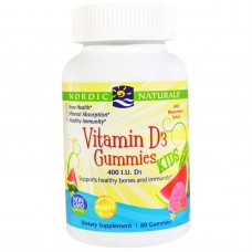 Витамин D3 для детей, Vitamin D3, Nordic Naturals, 400 МЕ, 60 желе