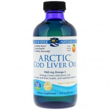 Рыбий жир из печени трески, Arctic Cod Liver Oil, Nordic Naturals, апельсин, арктический, 237 мл