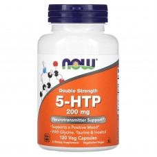 5-HTP, 5-гидрокситриптофан, 5-HTP, NOW Foods, двойная сила, 200 мг, 120 вегетарианских капсул