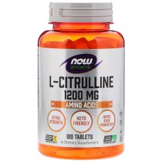 Цитруллин, L-Citrulline, Now Foods, Sports, 1200 мг, 120 таблеток