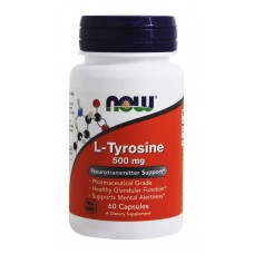 Тирозин, L-Tyrosine, Now Foods, 500 мг, 60 капсул