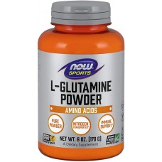 L-глютамин, L-Glutamine, Now Foods, Sports, порошок, 170 г