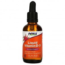 Витамин D3, Liquid Vitamin D-3, NOW Foods, жидкий, 10 мкг (400 МЕ),  59 мл
