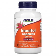 Инозитол, Inositol, Now Foods, 500 мг, 100 вегетарианских капсул