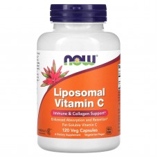 Витамин С, Liposomal Vitamin C, NOW Foods, липосомальный, 120 растительных капсул
