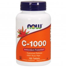 Витамин С-1000, Vitamin C, Now Foods, 100 таблеток