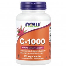 Витамин С с биофлавоноидами, C-1000, Now Foods, 100 вегетарианских капсул