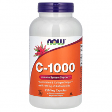 Витамин С-1000 с биофлавоноидами, C-1000, Now Foods, 250 вегетарианских капсул
