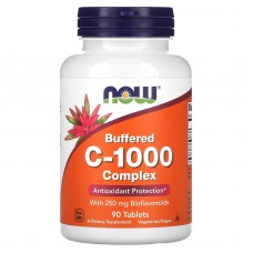 Витамин С комплекс, Buffered C-1000 Complex, NOW Foods, буферизированный, 90 таблеток