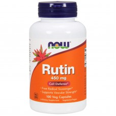 Рутин, Rutin, Now Foods, 450 мг, 100 вегетарианских капсул