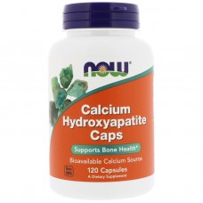 Кальций и фосфор в капсулах, гидроксиапатит кальция, Calcium Hydroxyapatite, Now Foods, 120 капсул