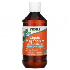 Магний, Magnesium, Now Foods, из концентрата микроэлементов, жидкий,  237 мл