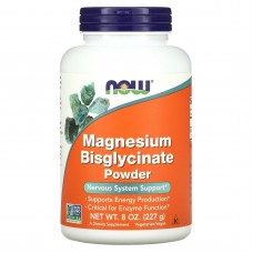 Магний бисглицинат, Magnesium Bisglycinate, Now Foods, порошок, 227 г