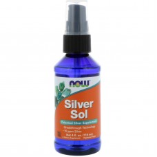 Гидрозоль серебра спрей, коллоидное серебро, Silver Sol, Now Foods, 118 мл