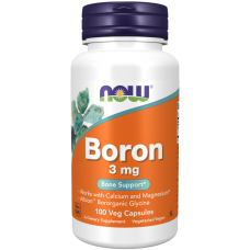 Бор, Boron, Now Foods, 3 мг, 100 вегетарианских капсул