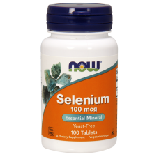Селен, Selenium, Now Foods, без дрожжей, 100 мкг, 100 таблеток