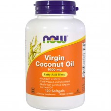 Кокосовое масло, Coconut Oil, Now Foods, первого отжима, 1000 мг, 120 гелевых капсул