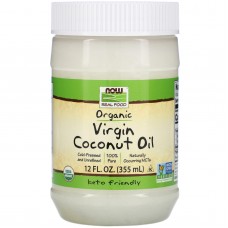 Кокосовое масло, Coconut Oil, Now Foods, Real Food, первого отжима, органическое, 355 мл