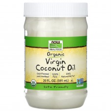 Кокосовое масло, Coconut Oil, Now Foods, Real Food, первого отжима, органическое, 591 мл