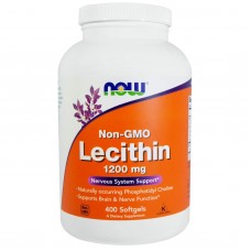 Лецитин, Lecithin, Now Foods, 1200 мг, 400 гелевых капсул