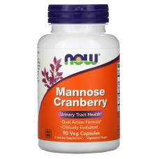 Манноза Клюква, Mannose Cranberry, Now Foods, 90 вегетарианских капсул