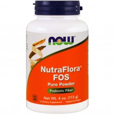 Фруктоолигосахариды, NutraFlora FOS, Now Foods, чистый порошок, 113 грамм
