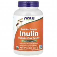 Инулин органический,  Inulin, Now Foods, порошок, 227 г