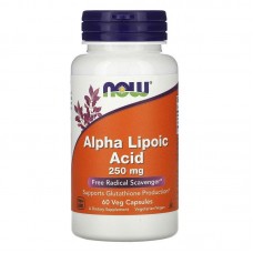 Альфа-липоевая кислота, Alpha Lipoic Acid, Now Foods, 250 мг, 60 капсул